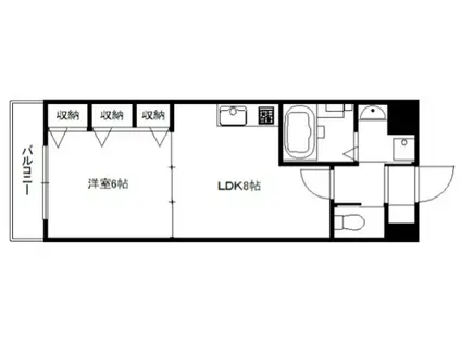 ベンリッジ(1LDK/4階)の間取り写真