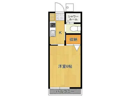 細田ハイツ(1K/2階)の間取り写真