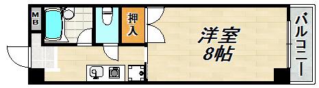 ときわ妙法寺レクラン(1K/1階)の間取り写真