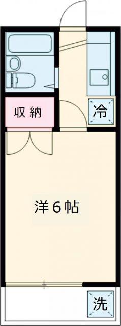 カレッジハウス2(1K/2階)の間取り写真