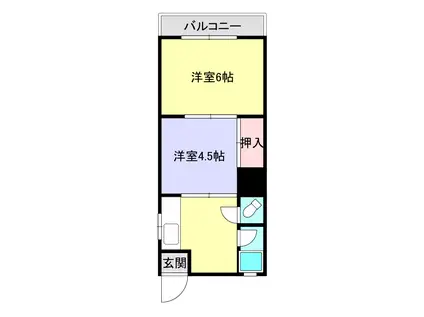 REGALO新森B棟(2K/2階)の間取り写真