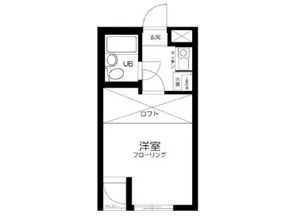 ライブコア赤羽(1K/1階)の間取り写真