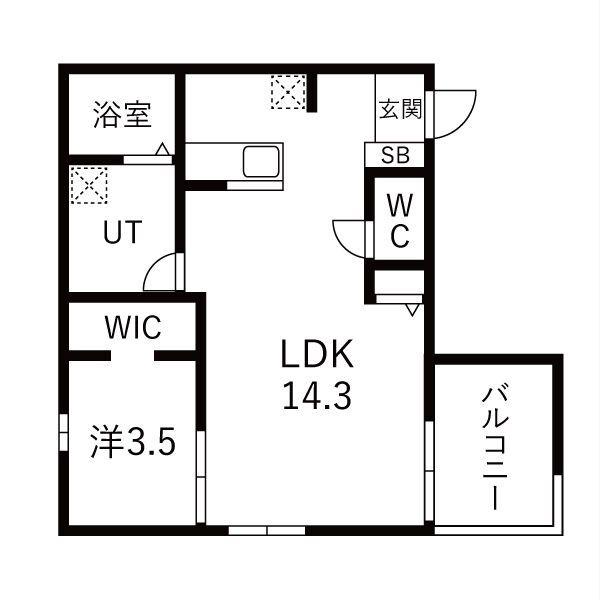 TOYODA FIKA(1LDK/3階)の間取り写真