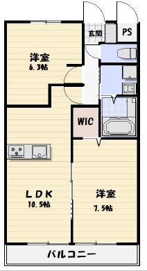 LIKE四街道(2LDK/1階)の間取り写真