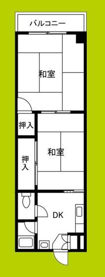 エムテック北島テラス(1DK/2階)の間取り写真