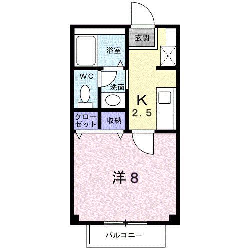 サンライトスクェアK(1K/1階)の間取り写真