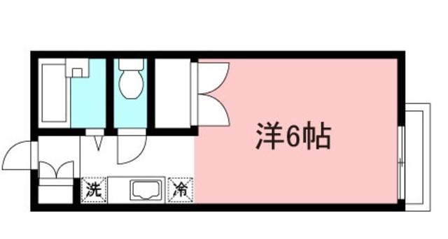 リシェス鶴川(ワンルーム/2階)の間取り写真