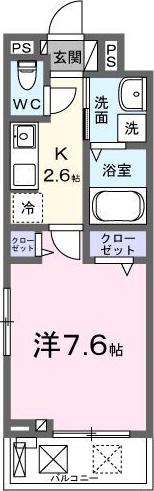 ハイド リアン(1K/2階)の間取り写真