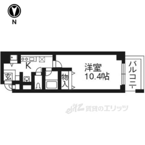 NEXUS伊香(1K/2階)の間取り写真