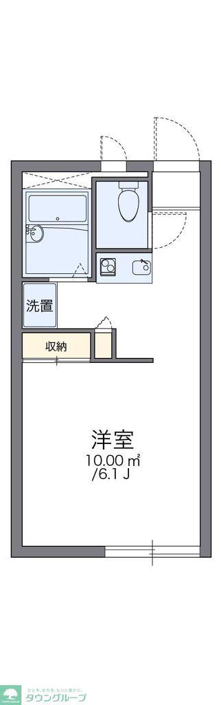 レオパレス100(1K/2階)の間取り写真