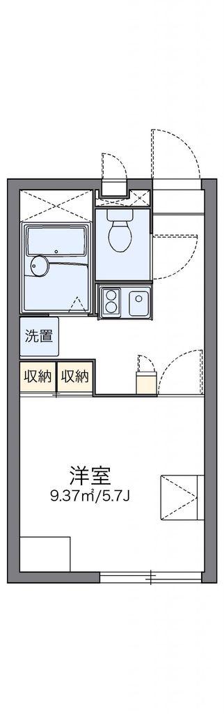レオパレスしらさぎ(1K/2階)の間取り写真