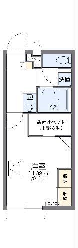 レオパレスNAGAMATI(1K/1階)の間取り写真