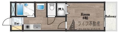 アダジョーM(1K/2階)の間取り写真