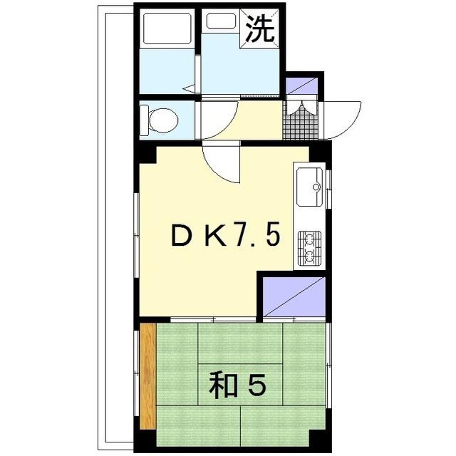 エムアイビル(1DK/3階)の間取り写真