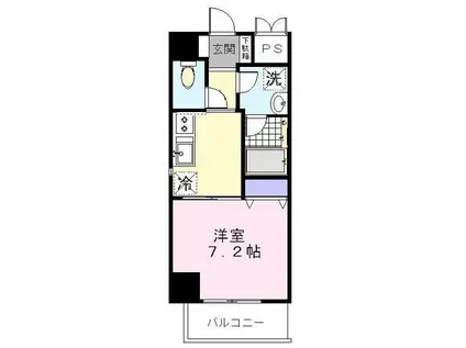 コプリー キタハナダ(1DK/5階)の間取り写真