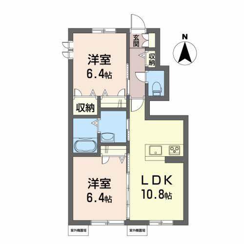 シャーメゾン ラ・フレーズ(2LDK/1階)の間取り写真