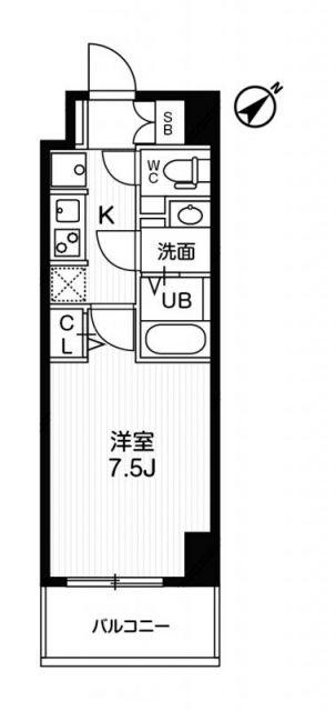 NSTAGE西所沢(1K/10階)の間取り写真
