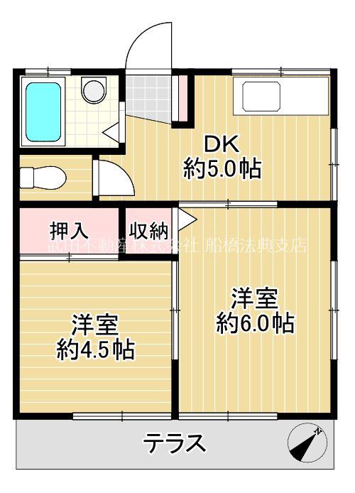 泉コーポ(2DK/1階)の間取り写真