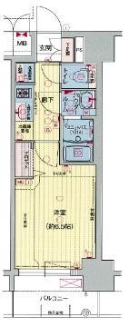 プレサンスNAGOYA本陣(1K/12階)の間取り写真