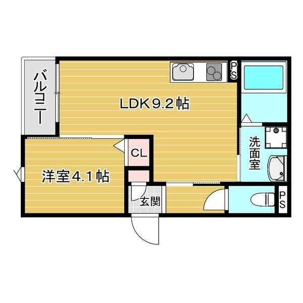TS岡上の町(1LDK/3階)の間取り写真