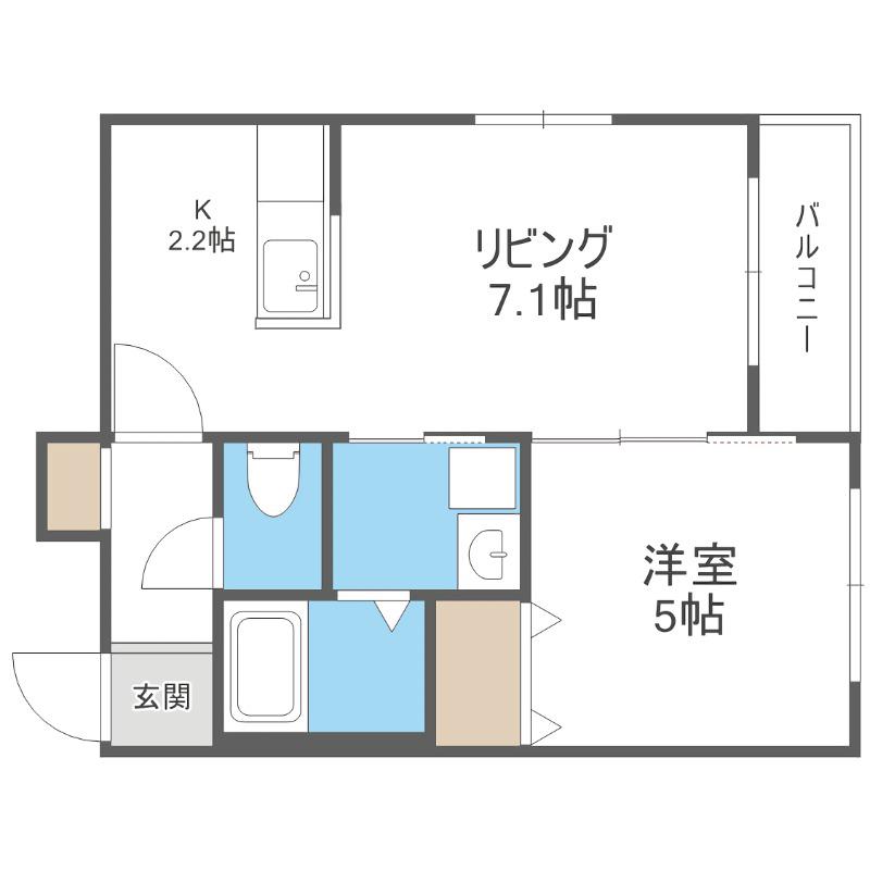 モンツァL714(1LDK/2階)の間取り写真