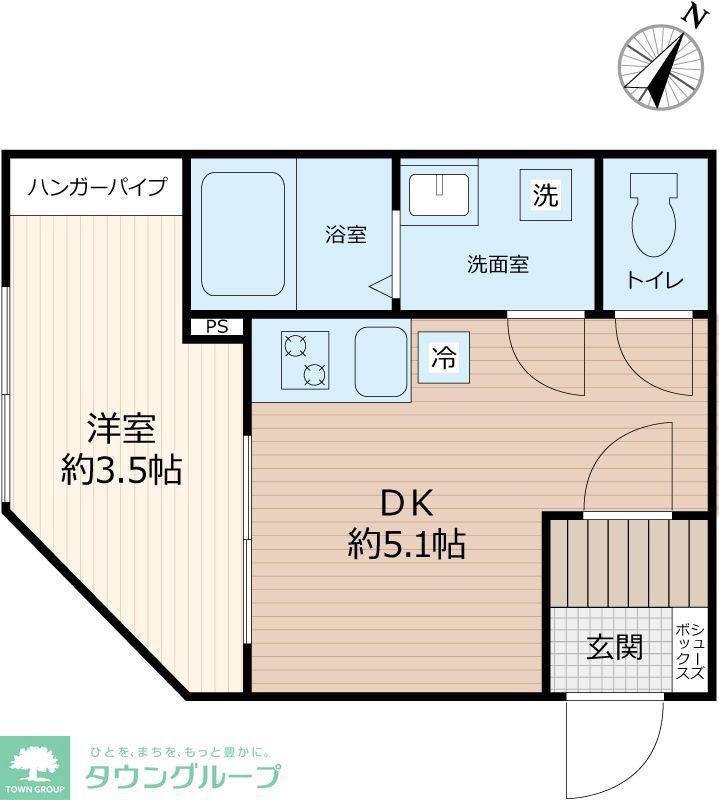 VINOSITY柏(1DK/2階)の間取り写真