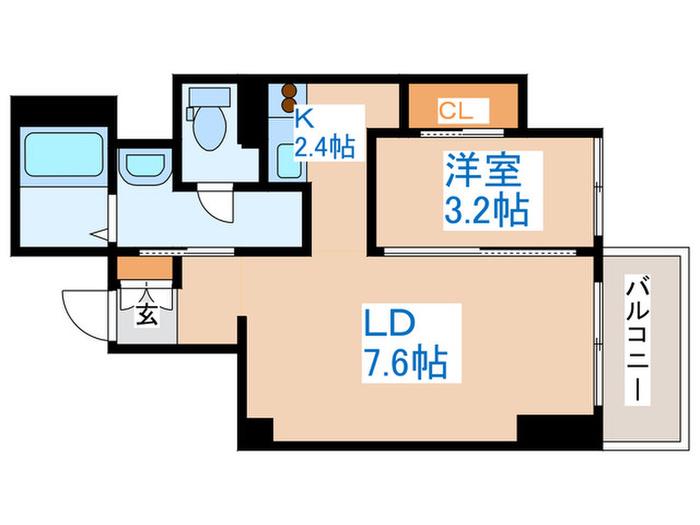 レガーロ札幌ステーション(1LDK/2階)の間取り写真