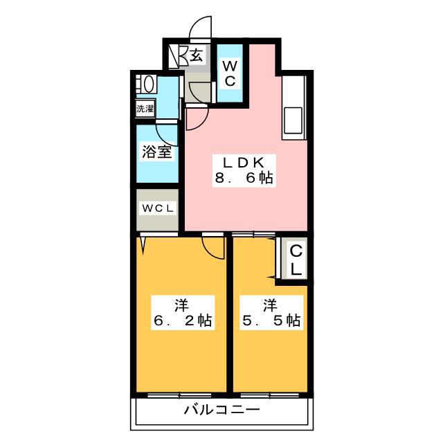 ATLAS ALFANO箱崎(2LDK/13階)の間取り写真