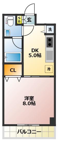 セレブ新板橋(1DK/10階)の間取り写真