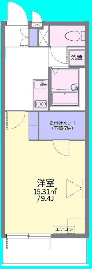 東たつみ(1K/2階)の間取り写真