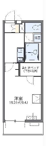 レオパレスソレーユIII(1K/3階)の間取り写真