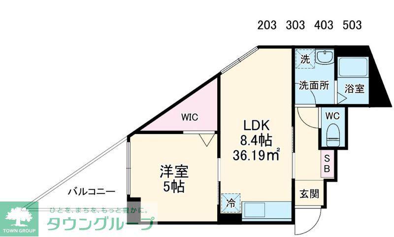 イーストVIEW PALACE(1LDK/4階)の間取り写真