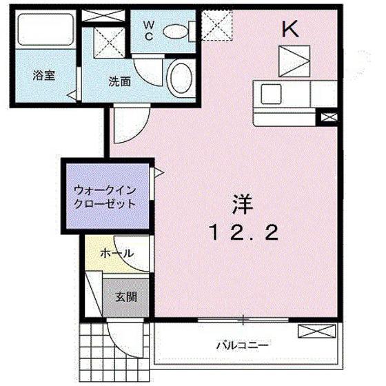第2 レイク ヴィレッジ(ワンルーム/1階)の間取り写真