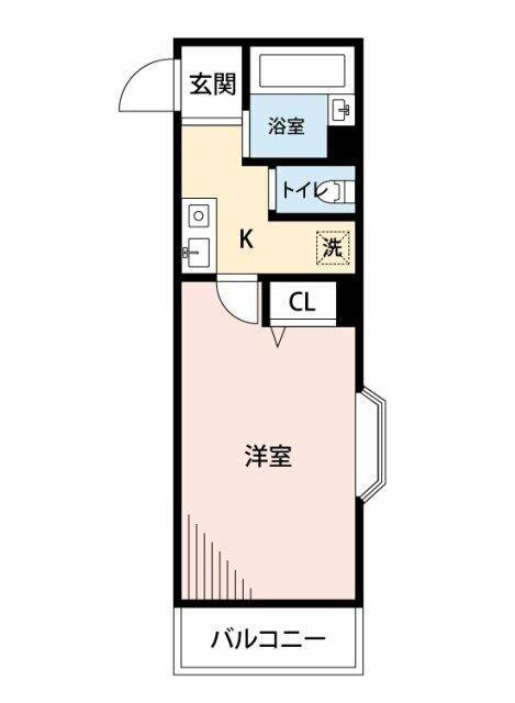 プレステージ立川(1K/3階)の間取り写真
