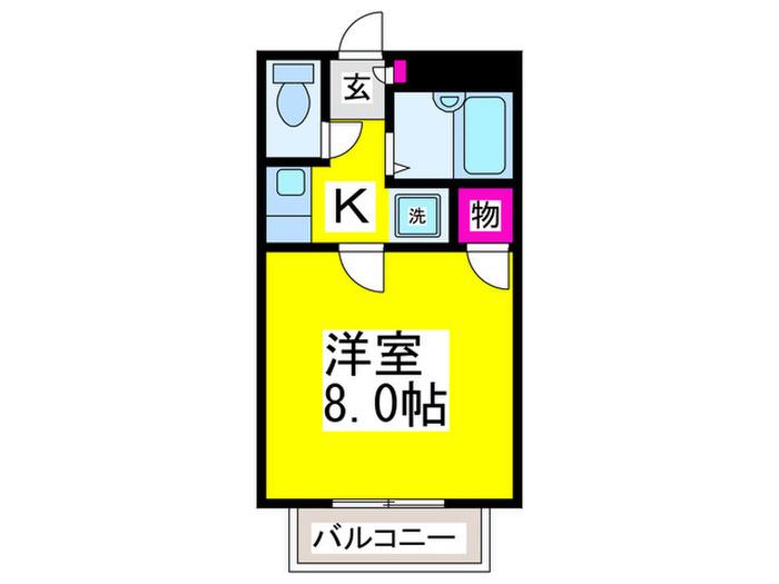 グレースりんくう(1K/2階)の間取り写真