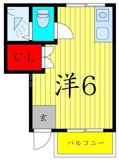 ストークハイツ山口(ワンルーム/1階)の間取り写真