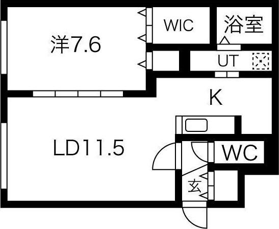 スイスコテージ(1LDK/3階)の間取り写真