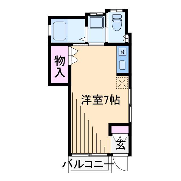 D・WELL(ワンルーム/1階)の間取り写真