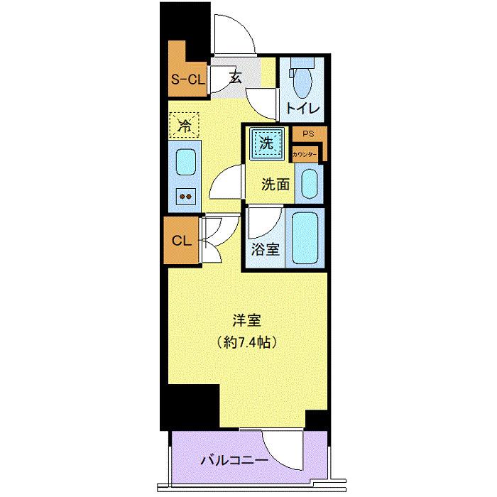 THE GATEHOUSE浅草雷門(1K/3階)の間取り写真