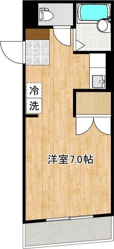 Gハイツ(ワンルーム/3階)の間取り写真