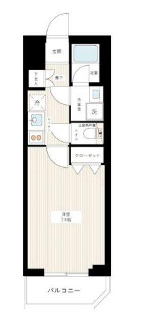 MAXIV武蔵小金井(1K/3階)の間取り写真