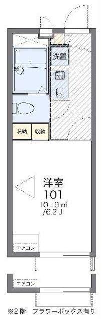 レオパレスラエスペランサ(1K/1階)の間取り写真