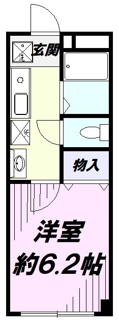 メゾン・ド・エクレール(1K/2階)の間取り写真