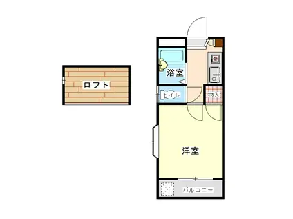 ベストハウス防府駅前(1K/2階)の間取り写真