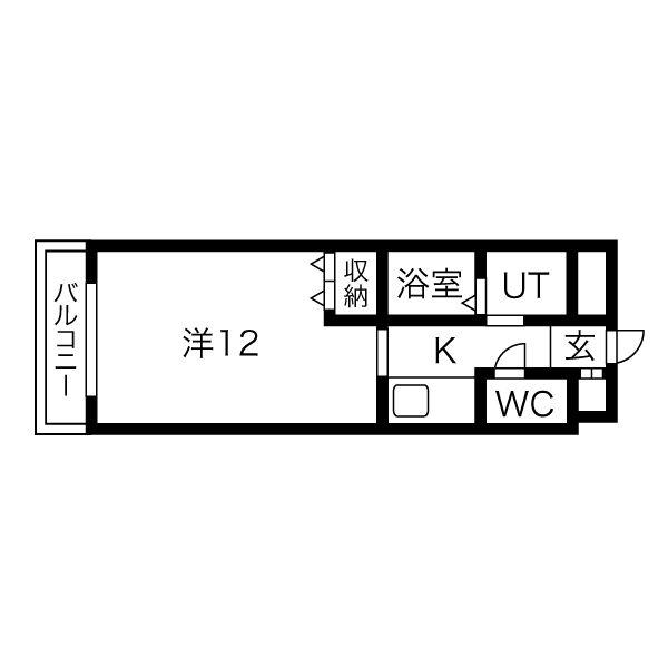 PORTE RISE(1K/4階)の間取り写真