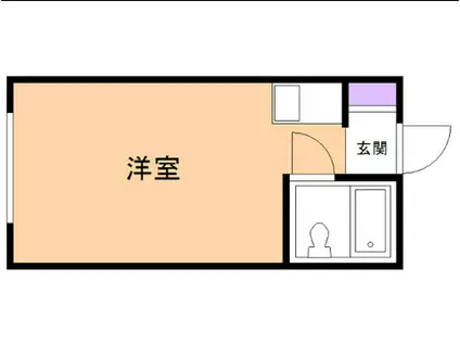 カトル・セゾン(ワンルーム/4階)の間取り写真