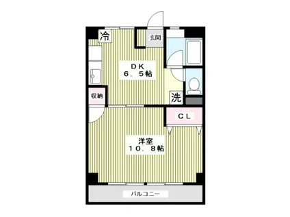 サンハイム高島(1DK/2階)の間取り写真