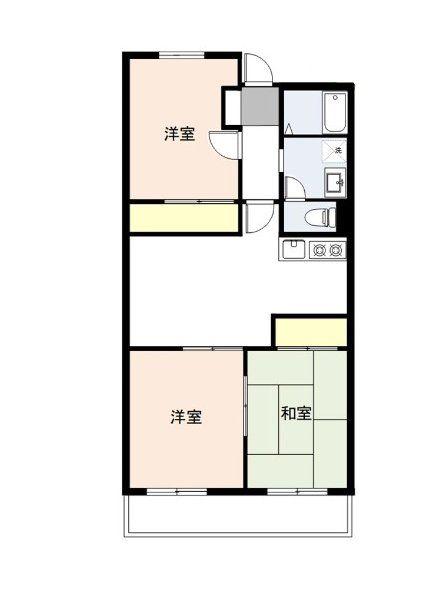 第5千代田マンション(3DK/3階)の間取り写真