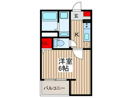 JACK KOFUKASAKUI(1K/1階)の間取り写真