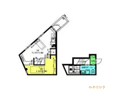 TERRE-IV(ワンルーム/2階)の間取り写真